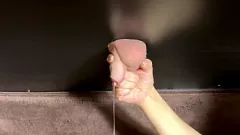 Play Brunette's Small Dick Handjob Humiliation on Milking Table
