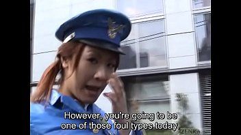 Play Japanese asian policeman has sex in public